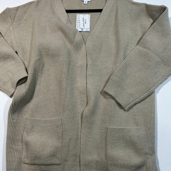 BRAND NEW - Lularoe Large Essentials Cardigan Sweater w/ Tags - Tan - Picture 1 of 3